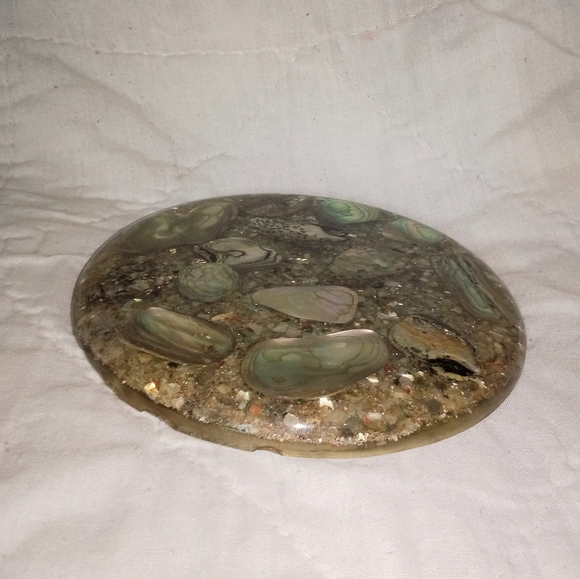 Trivet Hot Plate Shells Pacific Ocean Hyler Enterprises California Mid Century - Picture 12 of 12